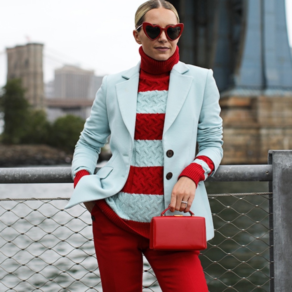 Halogen x Atlantic Pacific striped turtleneck sweater